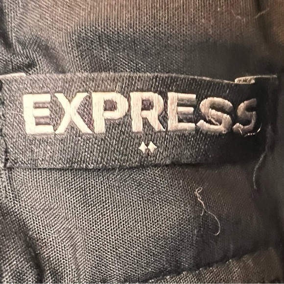 Express Dress Pants Womens Size 10 Ankle High Rise Striped Blue Pink Coral Work - Picture 9 of 9